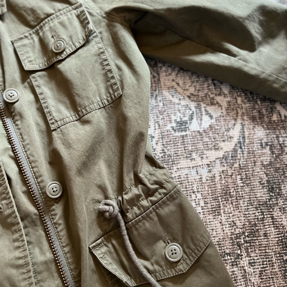 JCREW “Boyfriend Fatigue” Green 100% Cotton Jacket XS - Picture 11 of 11